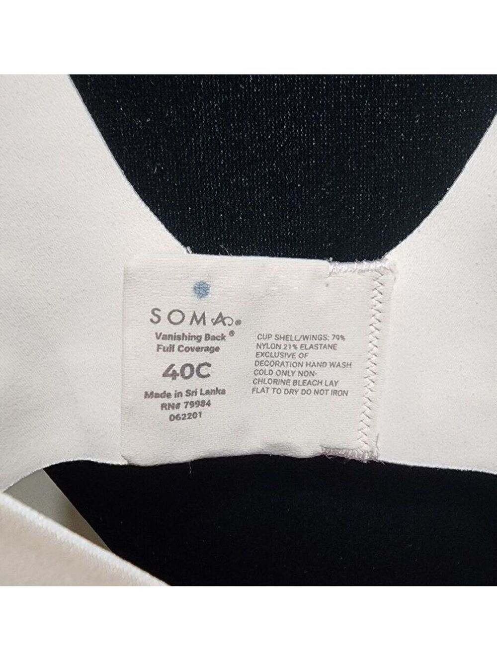 Soma Vanishing Back Full Coverage Bra 40C Nude
